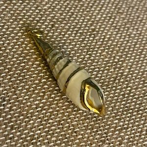 Gold dipped Seashell Pendant 1.75”